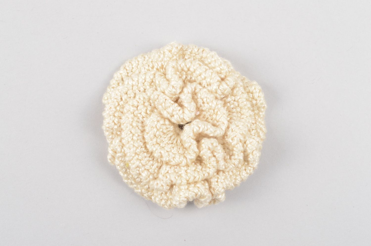 Handmade crocheted cute flower designer blank for creativity unusual fittings photo 3