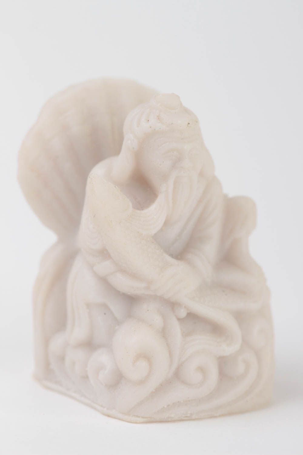 Handmade dekorative Figur Statuette zum Bemalen Wohnzimmer Deko Gott des Meeres foto 2