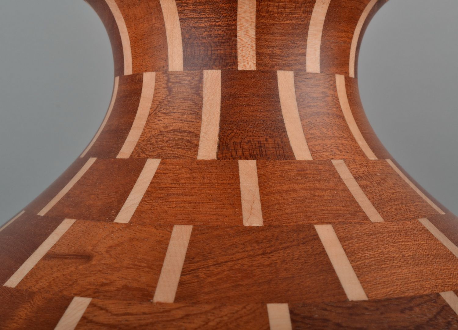 18 inches wooden ball shape handmade decorative vase 1 lb photo 1