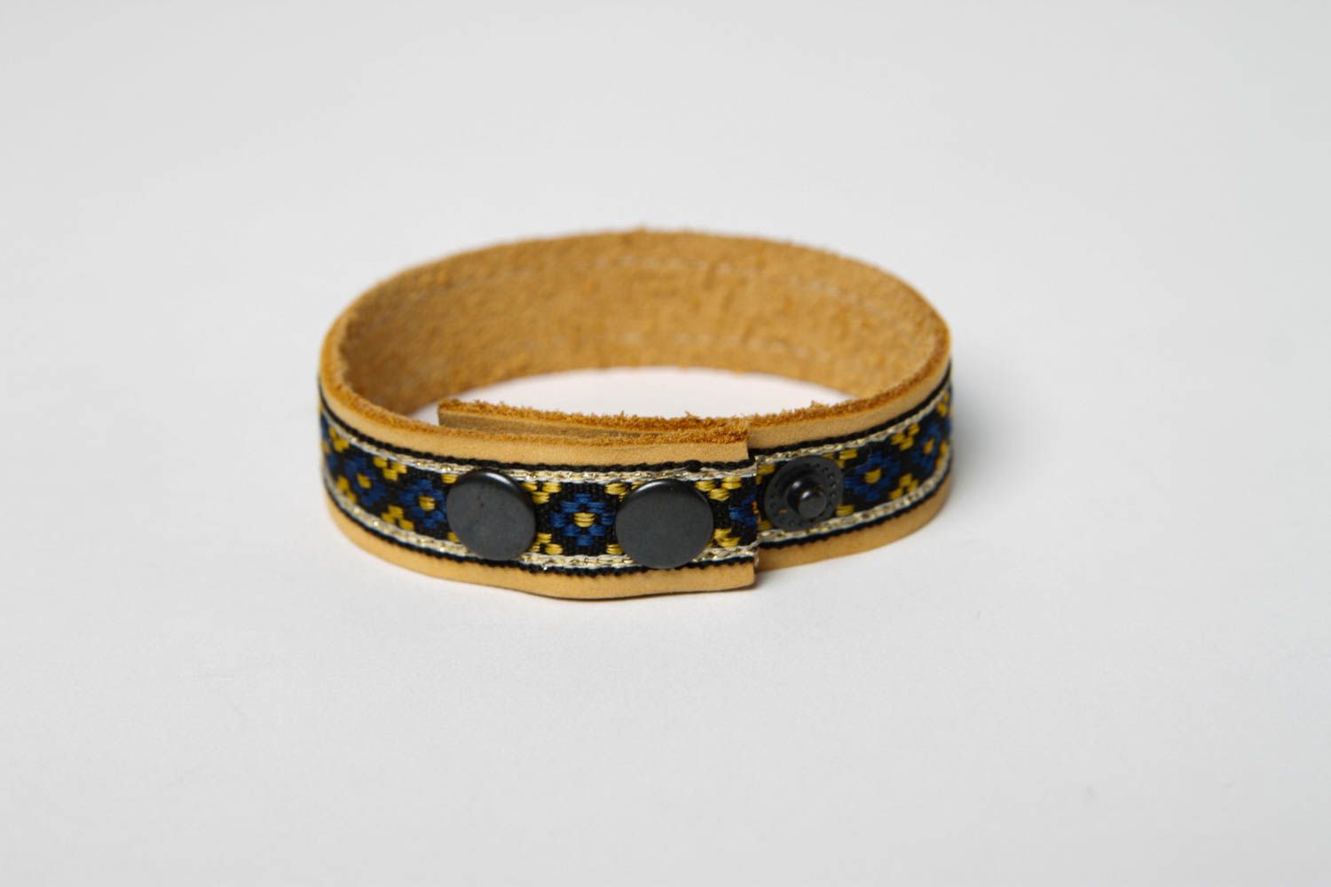 Designer Schmuck handmade Leder Armband mit Ornament Accessoire für Frauen foto 5