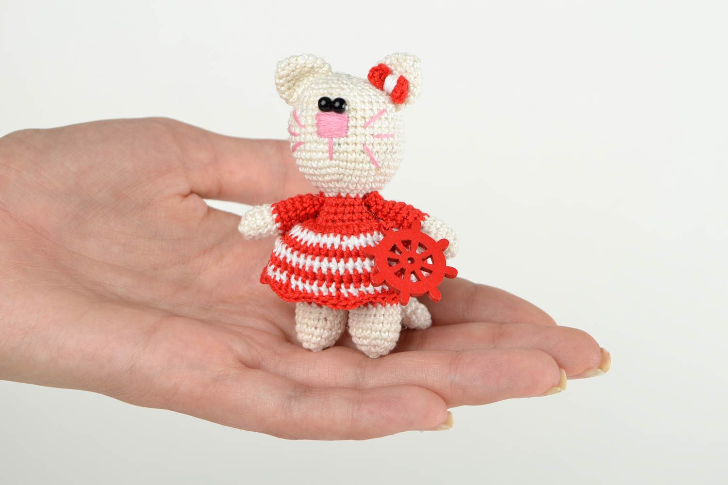 Handmade Spielzeug Katze Kuscheltier gehäkelt Designer Geschenk hübsch foto 2
