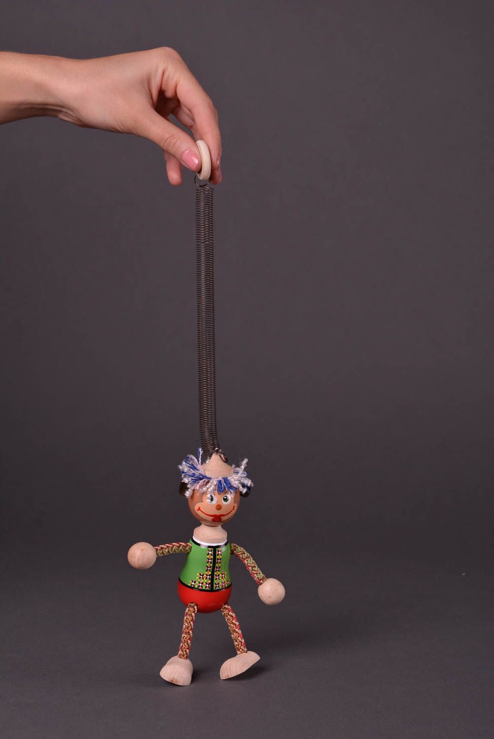 Игрушка ручной работы расписная игрушка из дерева подарок ребенку симпатичная фото 2