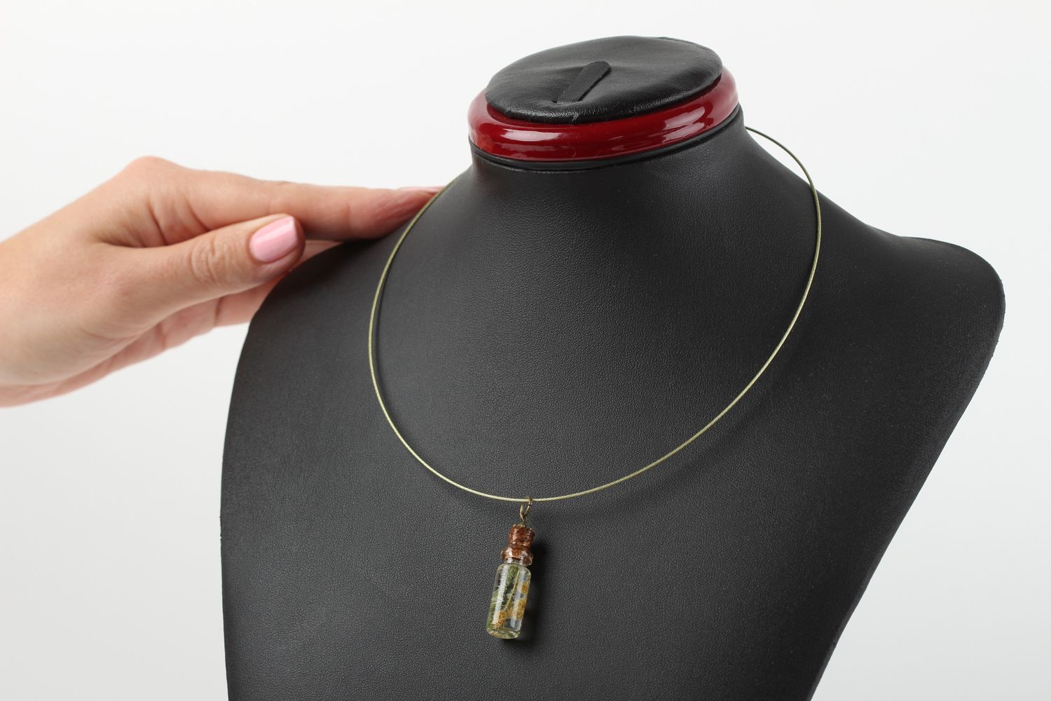 Colgante de bisutería de resina epoxi joya artesanal accesorio para mujer foto 5