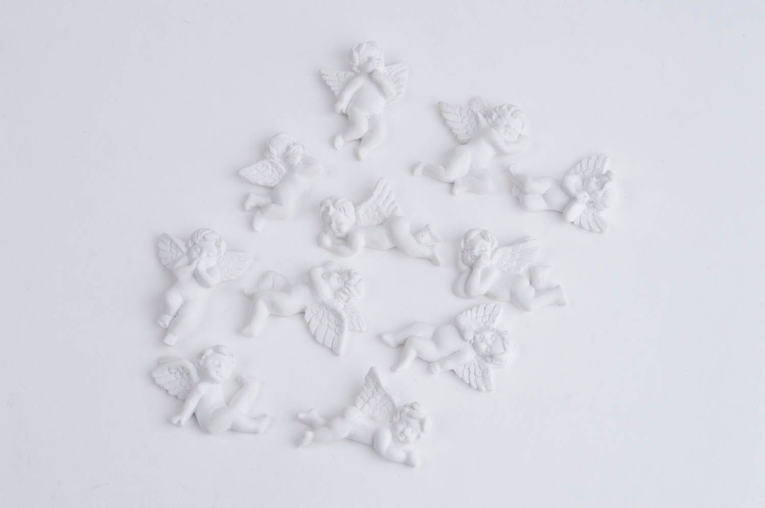 Figurines en plâtre fait main Objets à peindre anges 11 pièces Déco maison photo 3