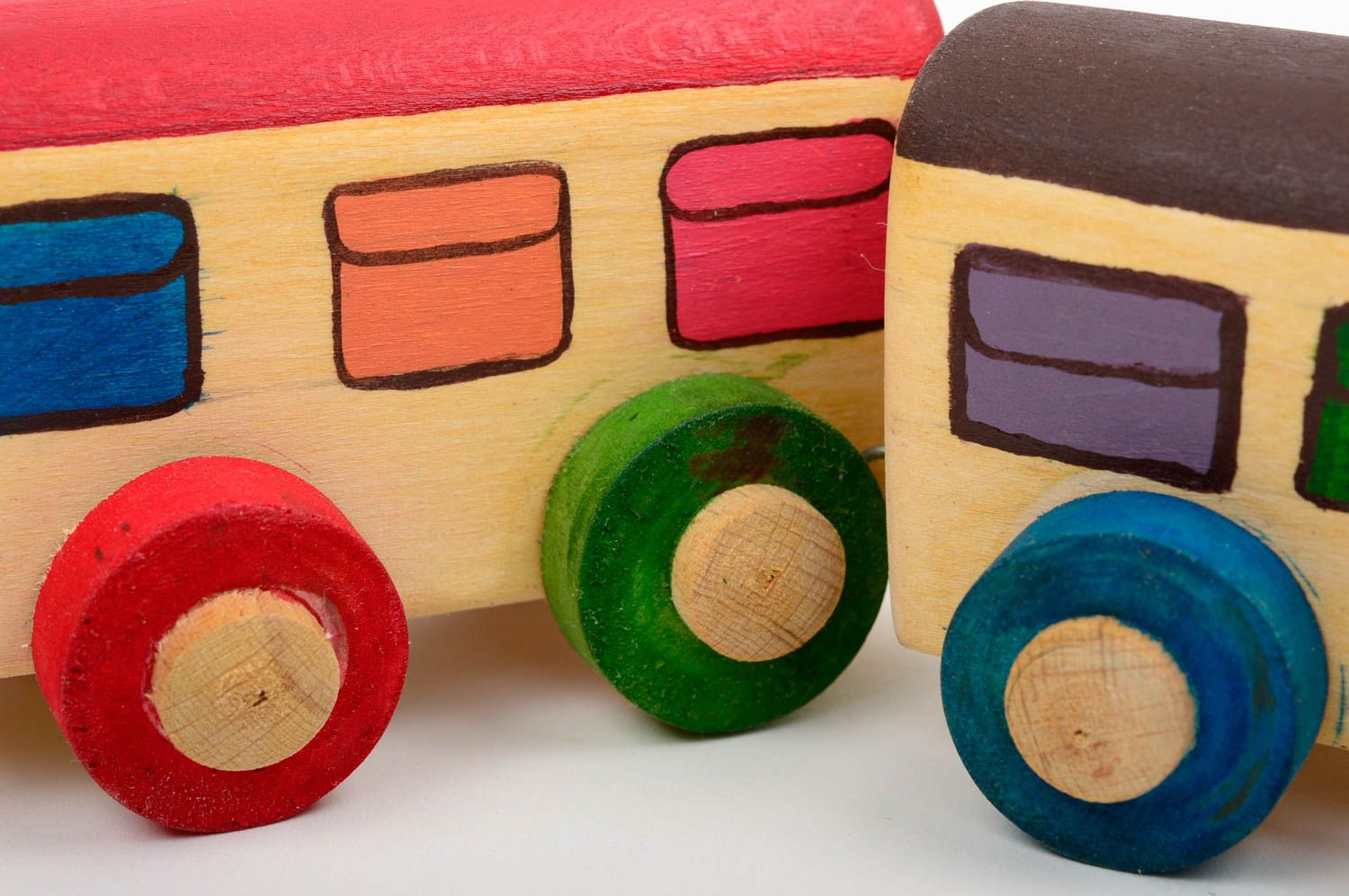 Wooden toy train handmade toy wooden toys for kids gifts for baby boy home decor photo 4