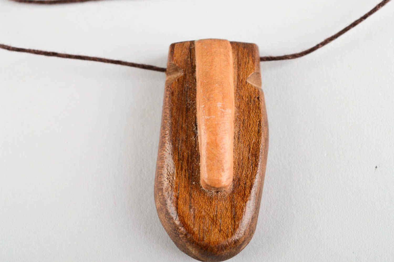 Unusual handmade wooden pendant wood craft ideas fashion neck accessories photo 5