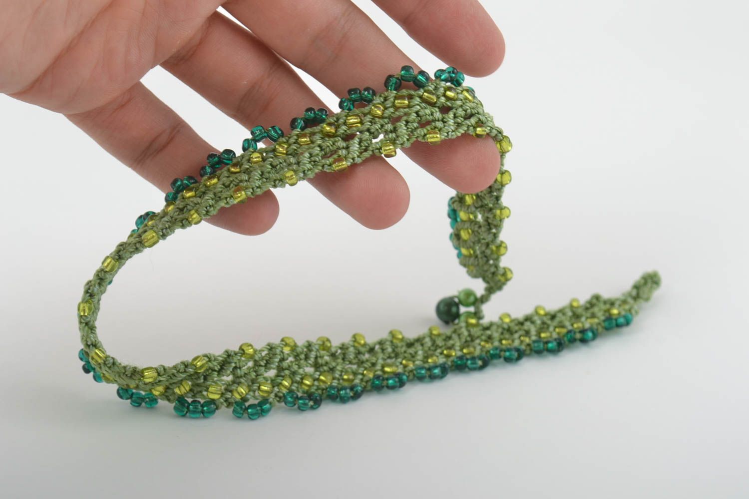 Collar artesanal de hilos sintéticos bisutería fina regalo original para mujer foto 5