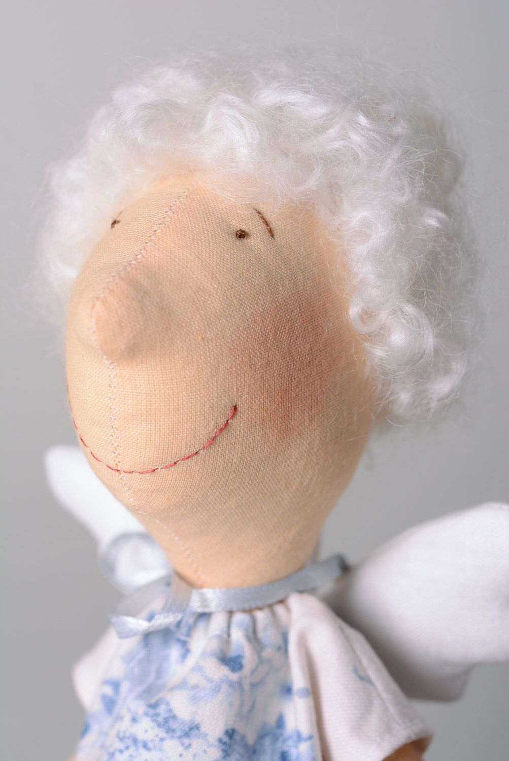 Designer Puppe aus Stoff Engel aus Baumwolle Handarbeit schön  foto 2