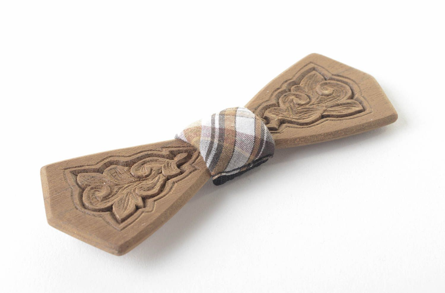 Schöne originelle Fliege aus Holz handmade Accessoire für Männer Krawatte Fliege foto 1