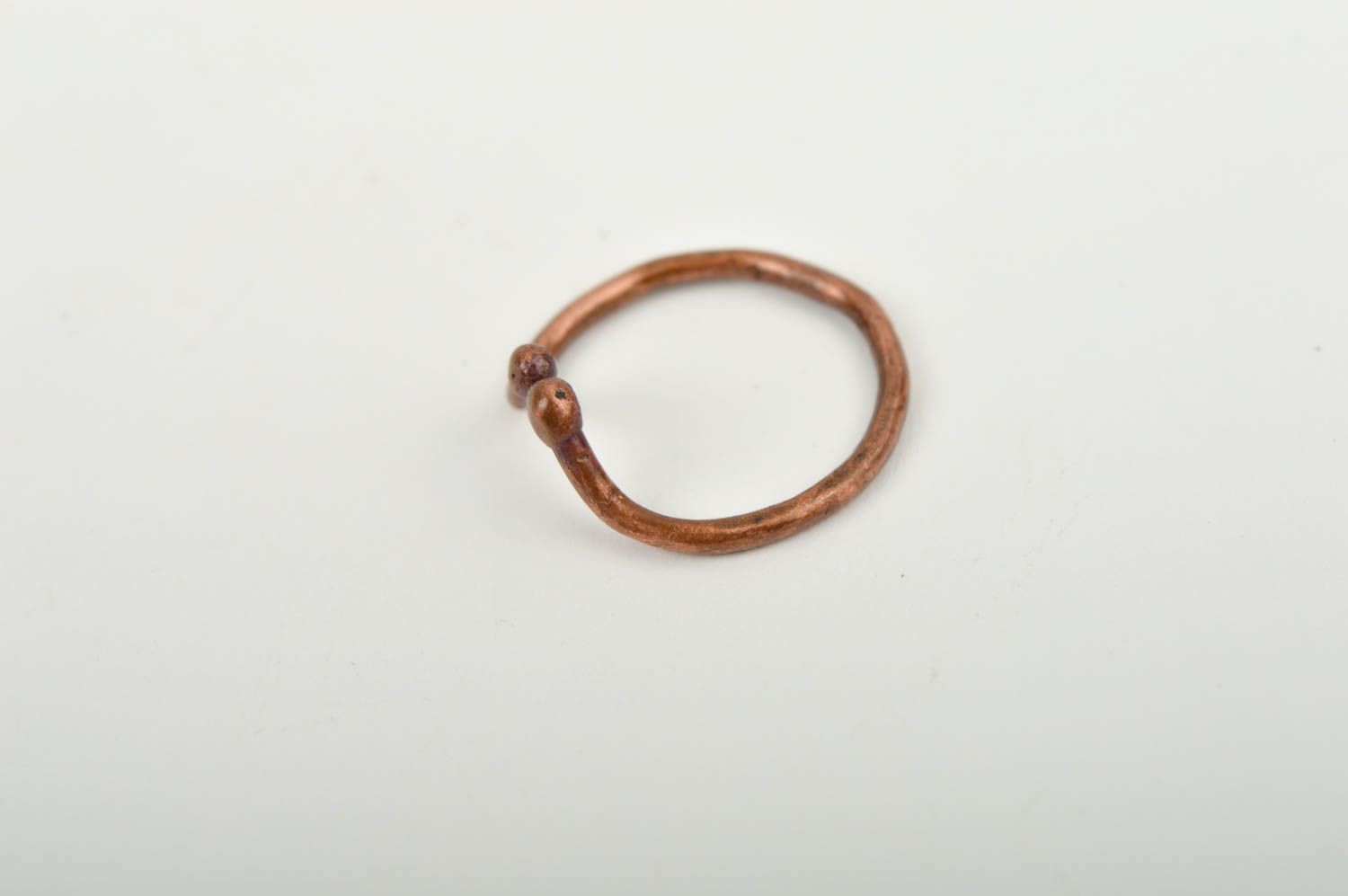 Украшение из меди кольцо ручной работы металлическое украшение женское кольцо фото 3
