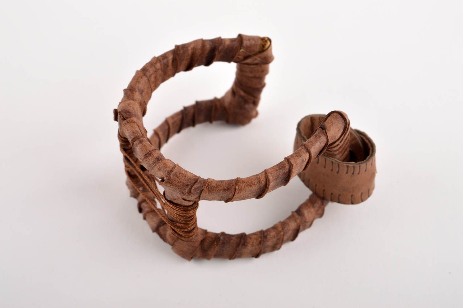 Handmade leather bracelet author design bracelet handmade leather jewelry photo 2