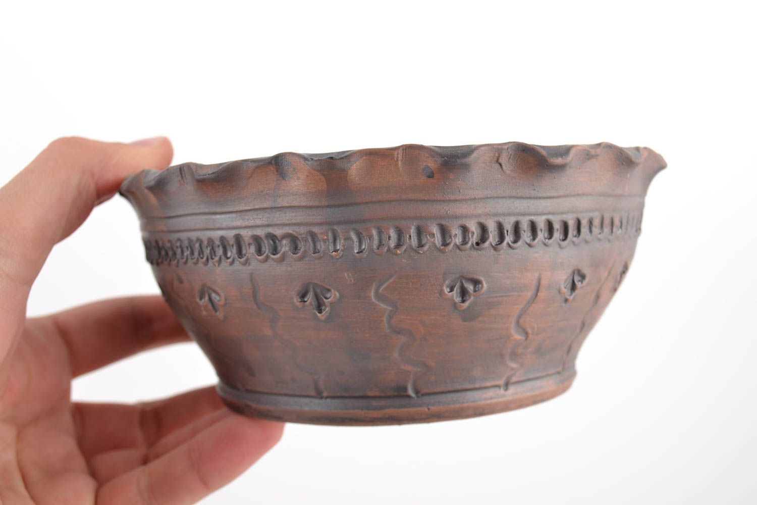 6,3 15 oz ceramic candy bowl with handmade ornament 1 lb photo 2