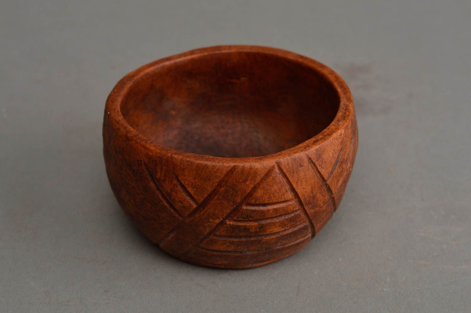 Unusual handmade small ceramic bowl clay salt bowl eco friendly kitchenware photo 2
