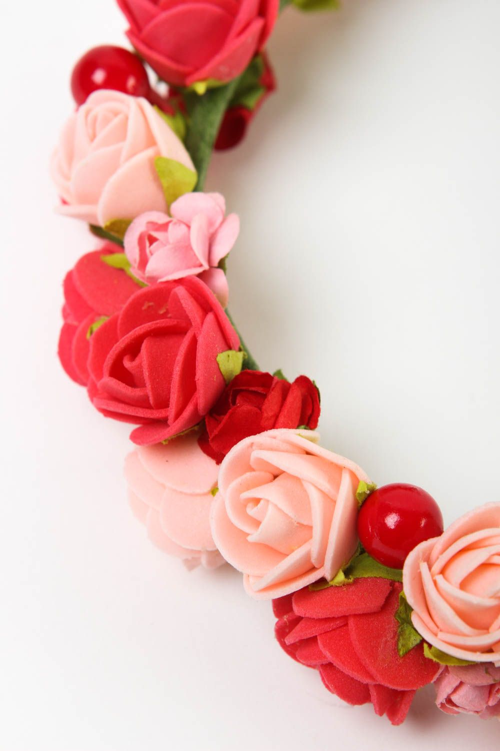 Serre-tête fleurs Bijou fait main avec roses Accessoire cheveux design cadeau photo 4