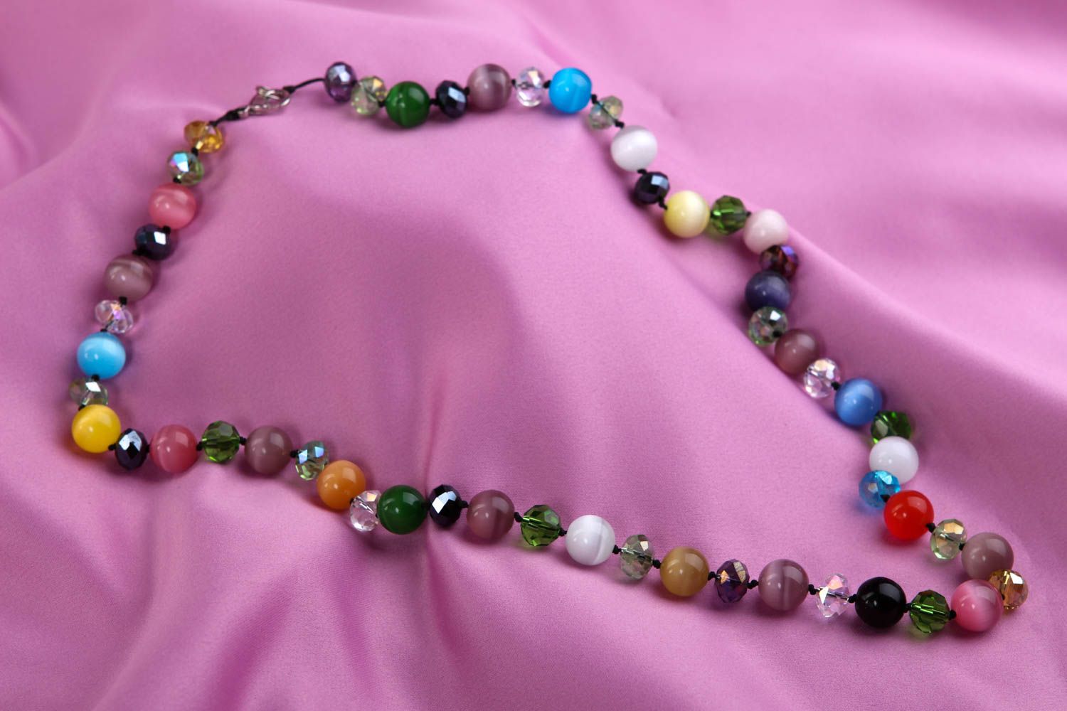 Collar artesanal con cuentas multicolores bisutería de moda regalo para mujer foto 1