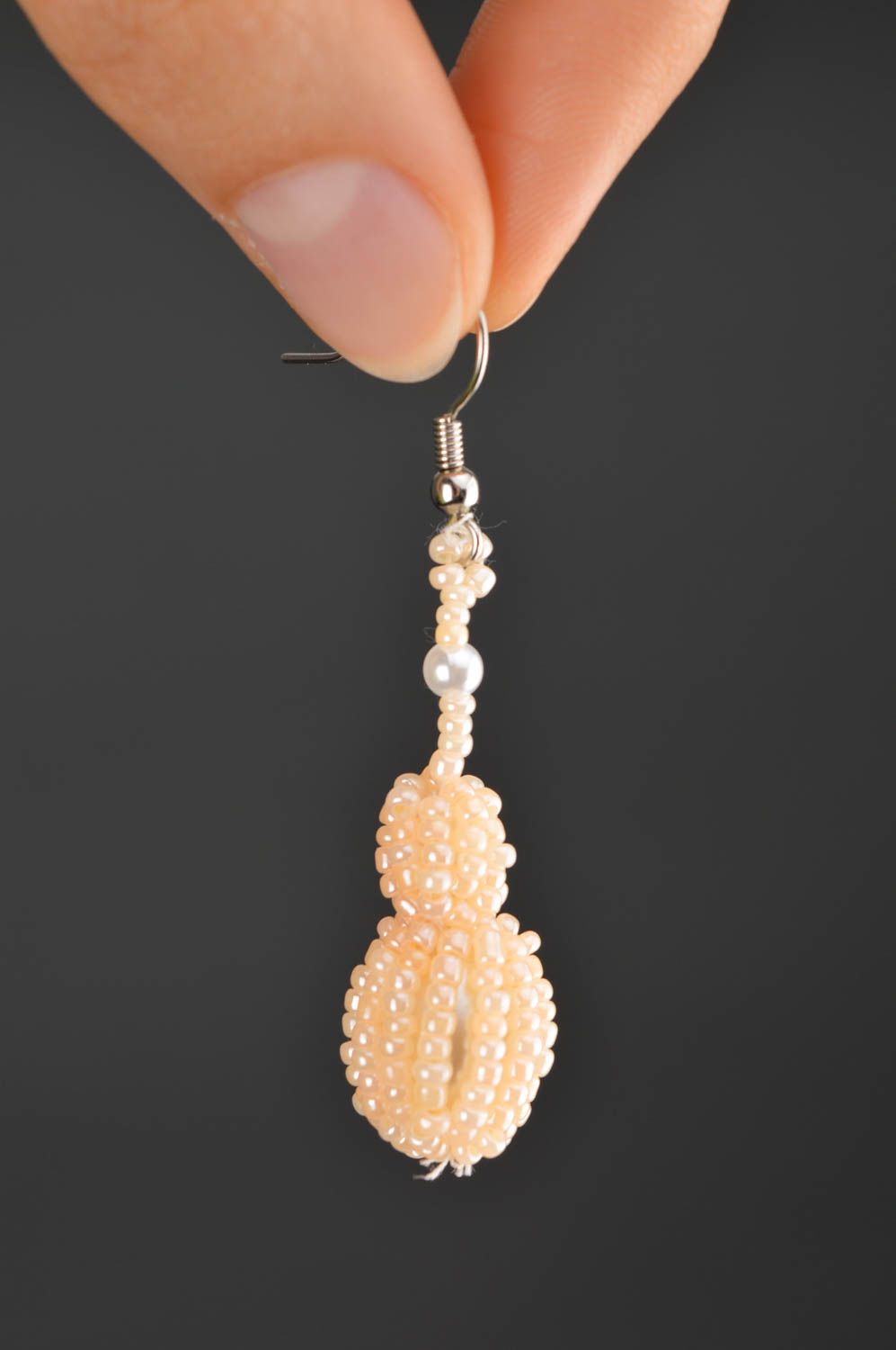 Handmade Damen Ohrringe aus Rocailles Designer Schmuck Accessoire für Frauen foto 5