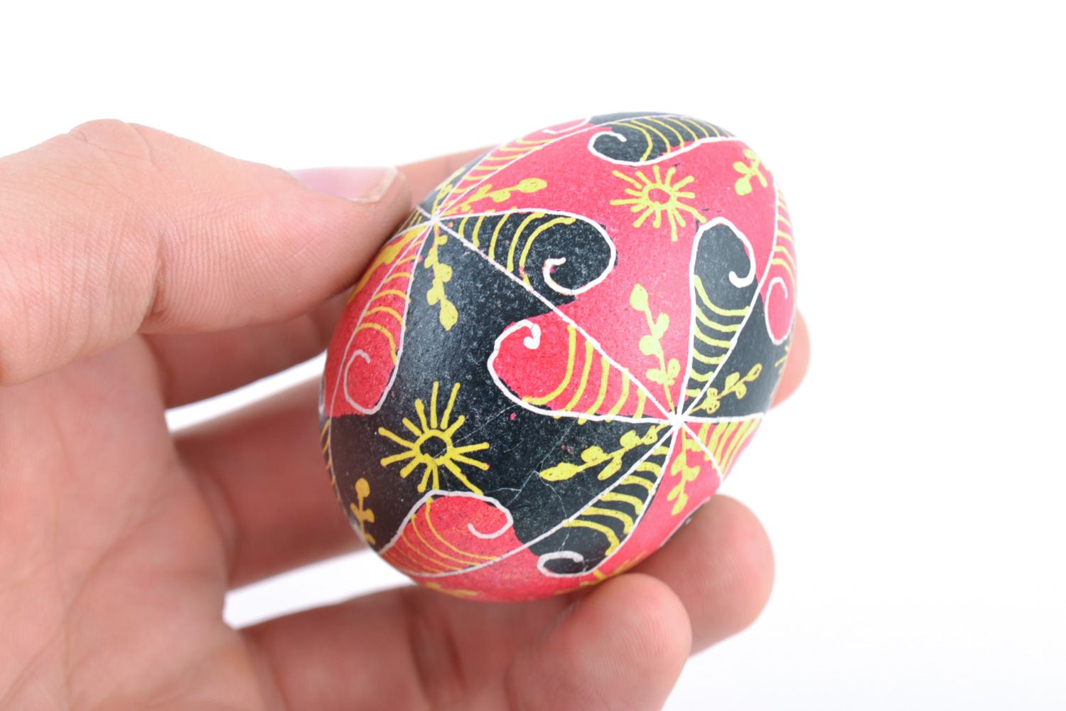 Huevo de Pascua pintado de gallina decorativo hecho a mano original foto 2