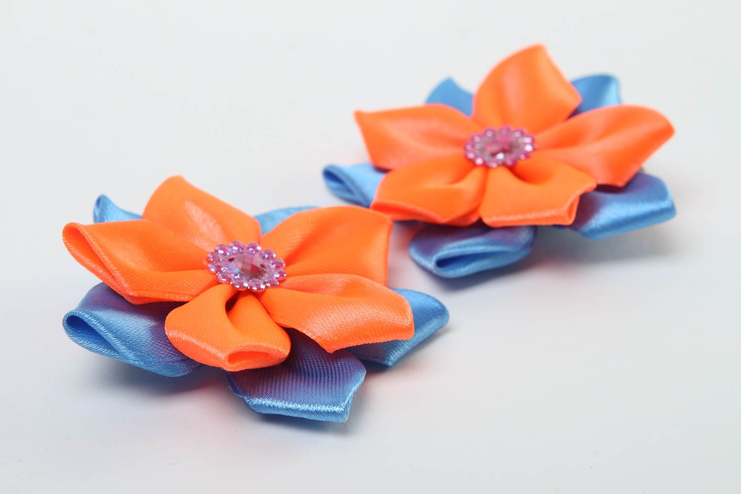 Handmade Haarspangen Blumen Accessoires für Haare Haarspangen Set romantisch foto 3