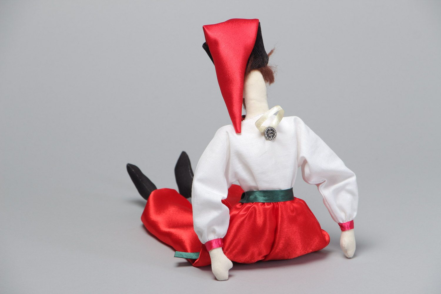 Künstlerische Puppe Kosak aus Stoff mit Bemalung Handarbeit für Mädchen foto 4