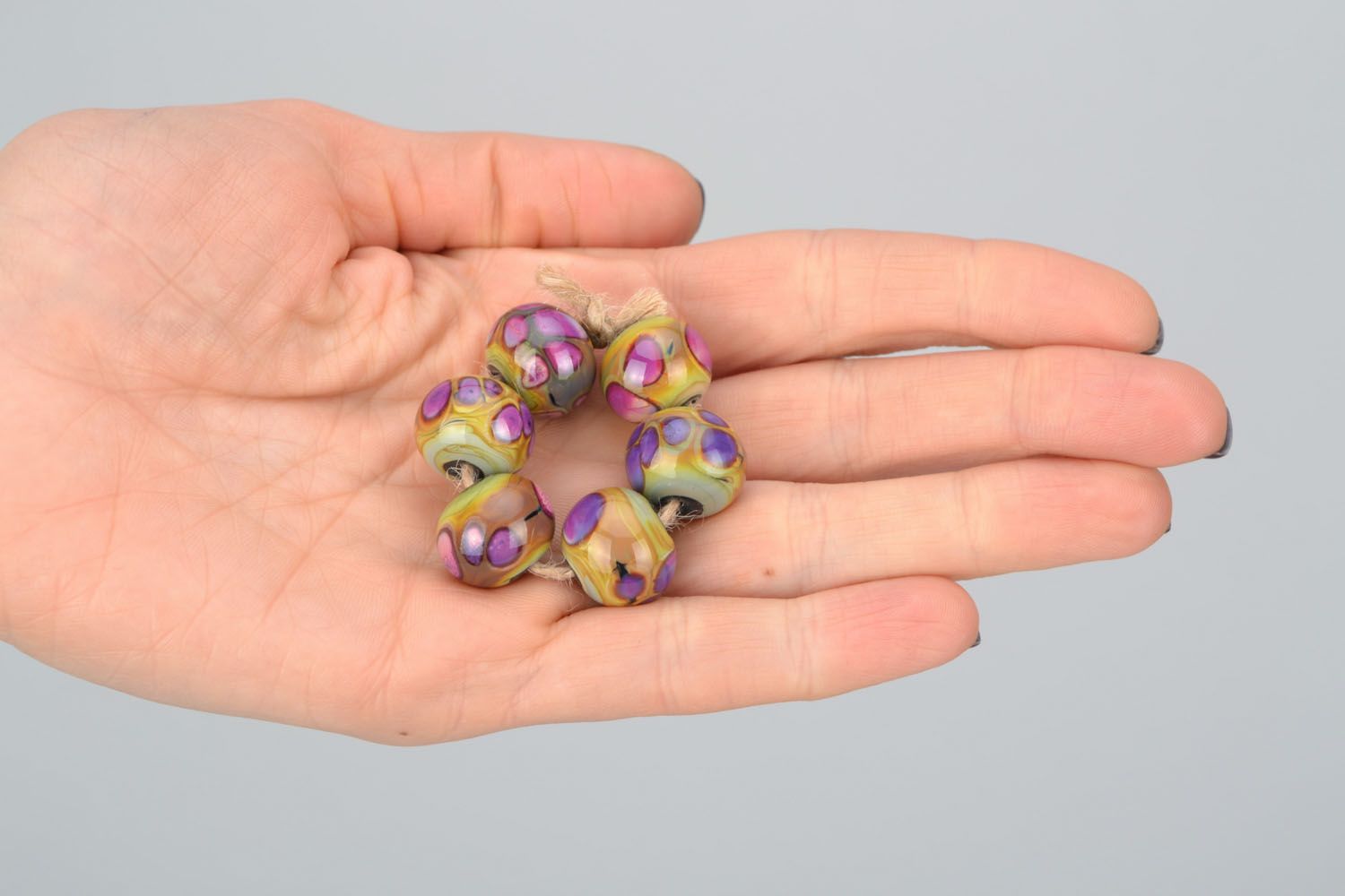 Perle di vetro fatte a mano accessori fai da te minuterie per bigiotteria foto 2