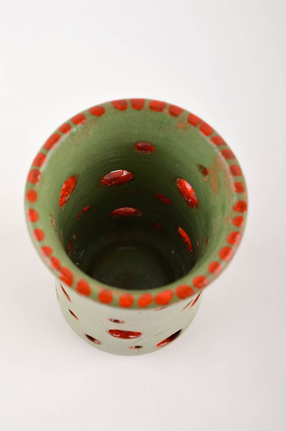 Small ceramic green flower décor vase for dry flowers 4,3, 0,42 lb photo 4