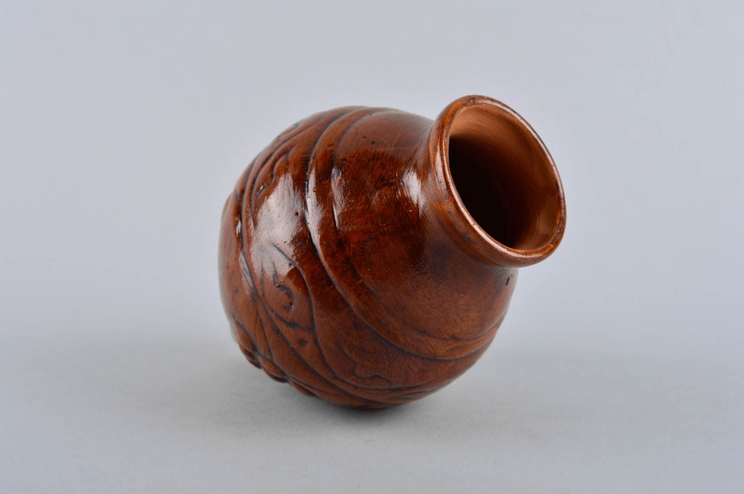 Becher aus Ton handgemachte Keramik Designer Geschirr Keramik Weinbecher 400 ml foto 3