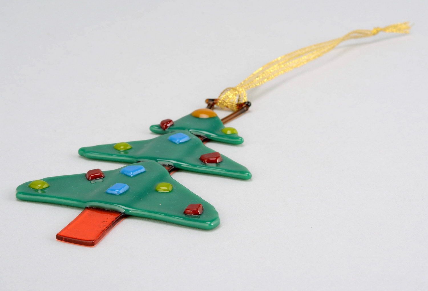 Handmade Weihnachtsdeko Tannenbaum mit Edelsteinen foto 5