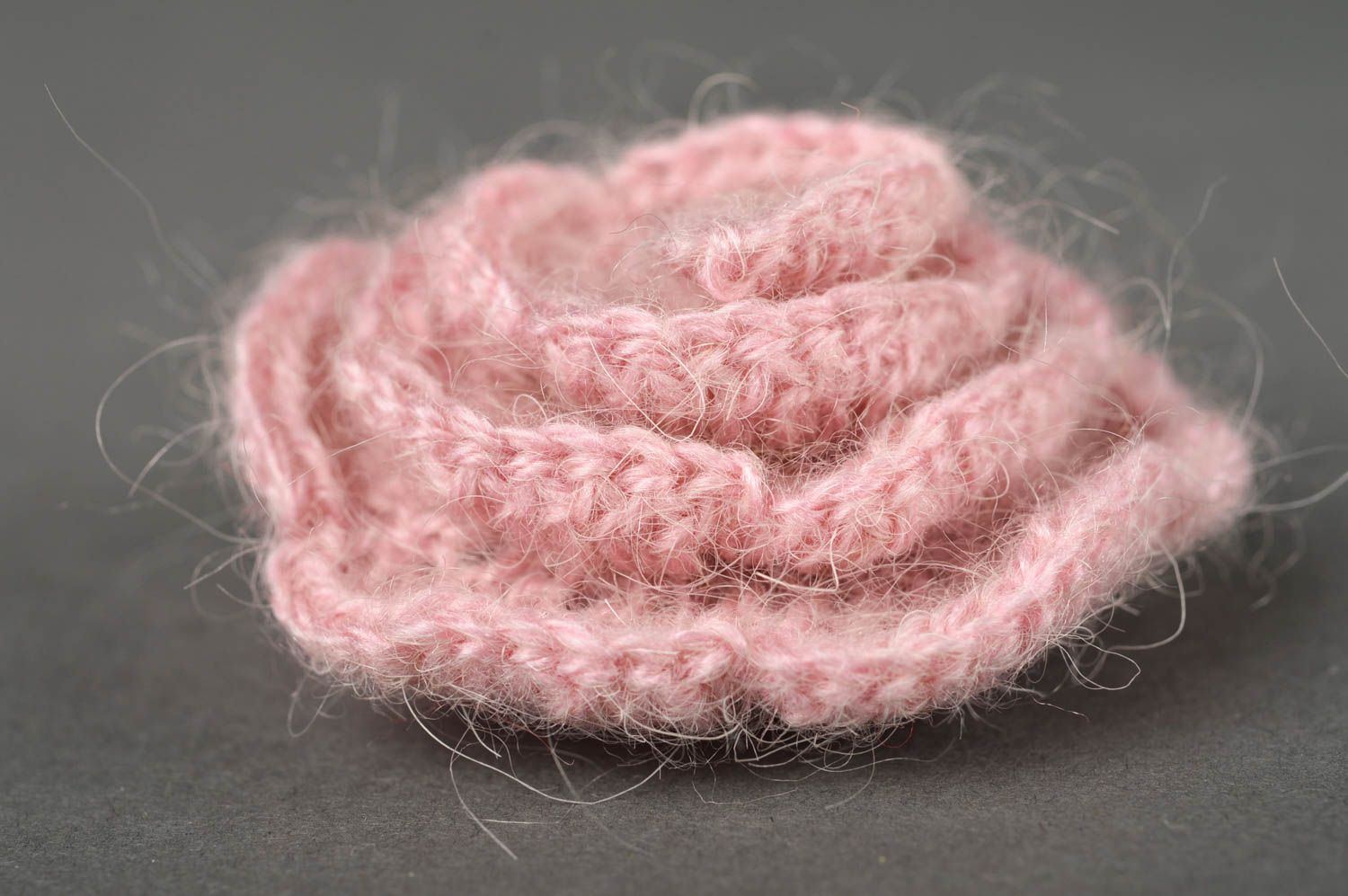 Goma para el pelo artesanal accesorio para niñas regalo original flor rosa foto 5