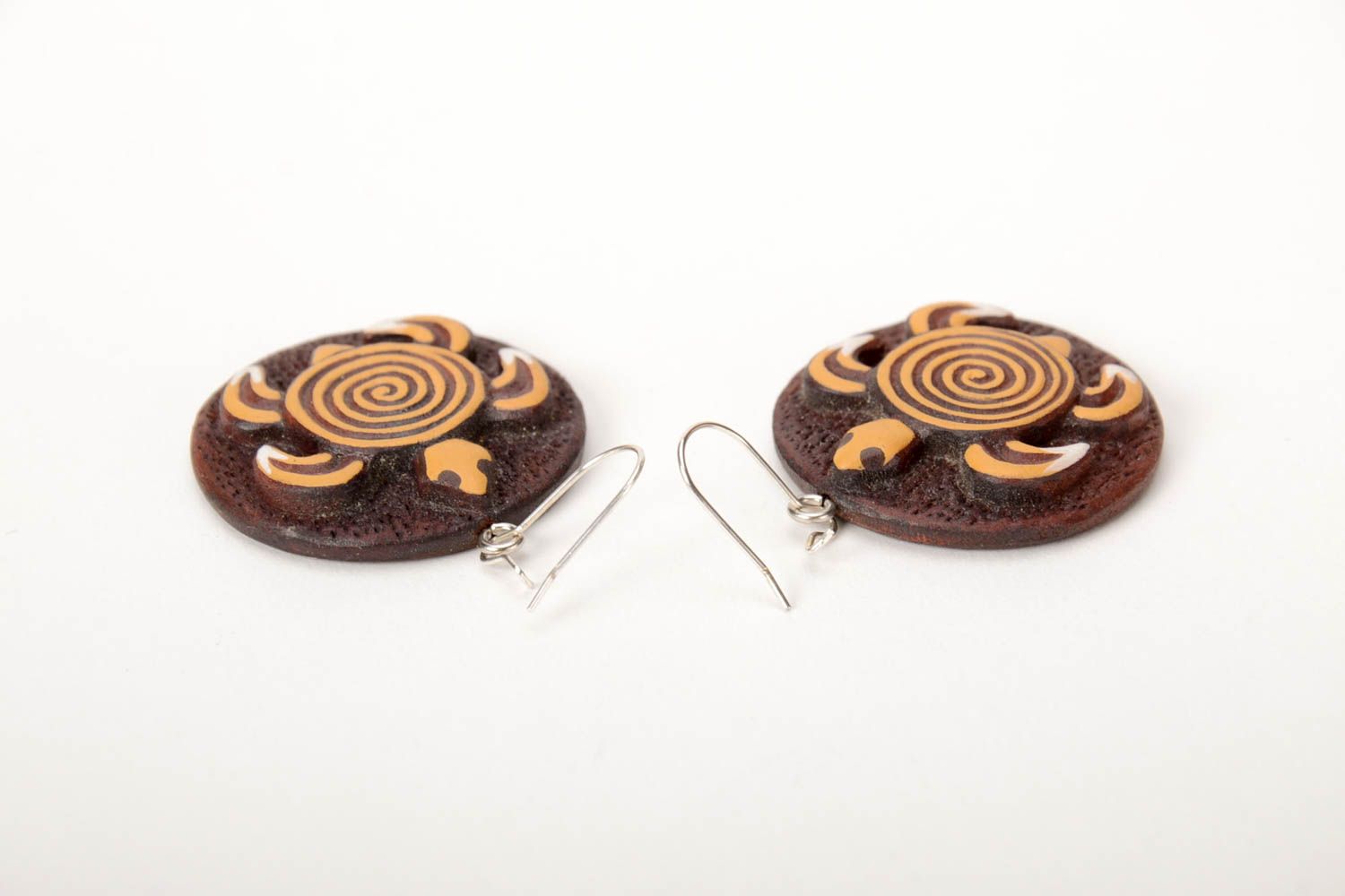 Handmade Ohrringe Designer Schmuck Ohrringe aus Holz Accessoires für Frauen  foto 5