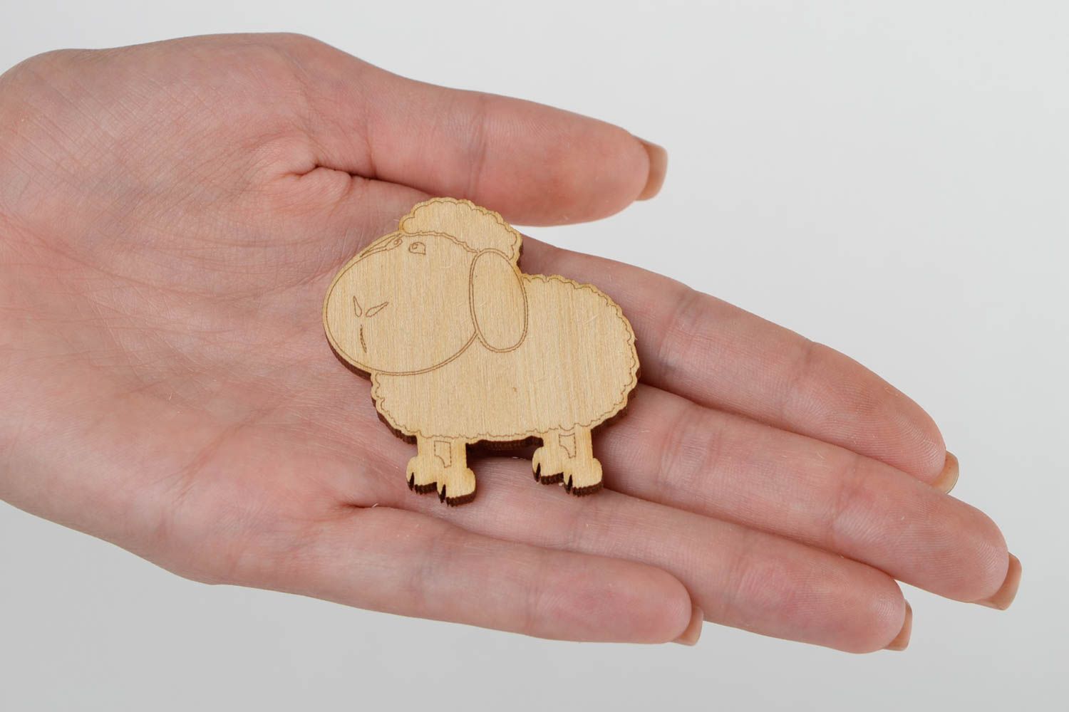 Handmade Figur zum Bemalen Holz Rohling Miniatur Figur Schaf hübsch schön toll foto 2