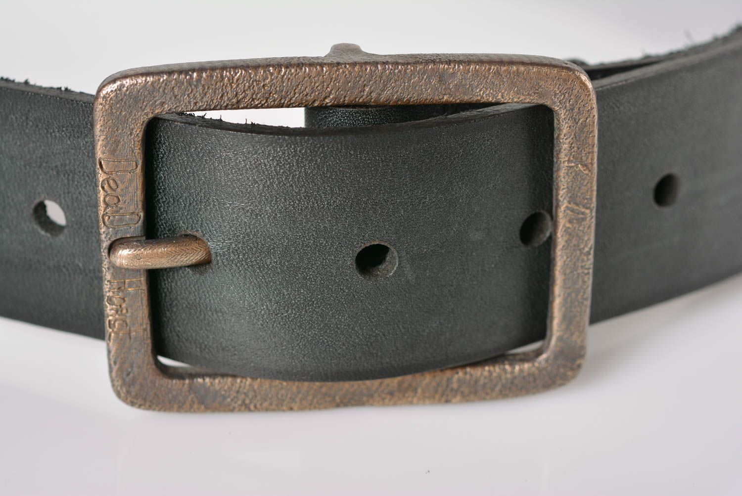 Cinturón de cuero artesanal ropa masculina estilosa original accesorio de moda foto 2