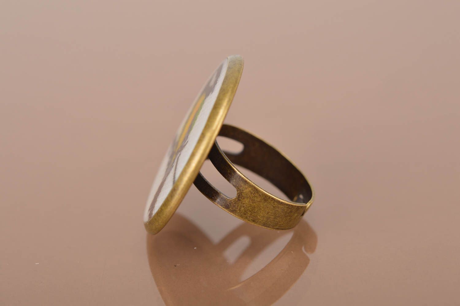 Ring Damen handmade Schmuck Ring Designer Accessoires Geschenk Ideen ausgestickt foto 3