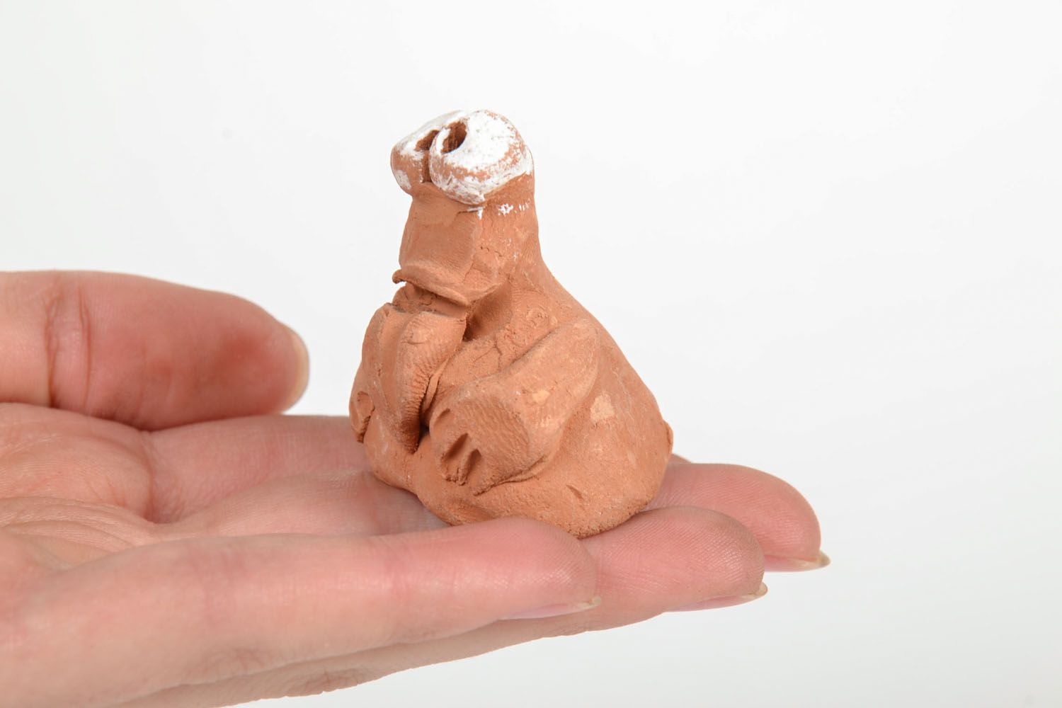 Figurine grenouille d'argile faite main  photo 5