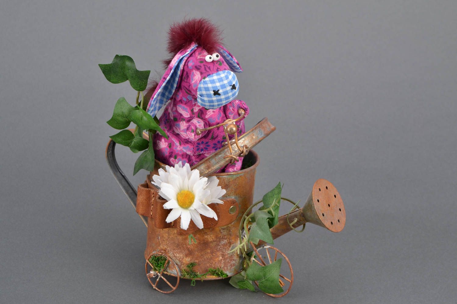 Toy for interior decor Riding a Watering Can photo 1