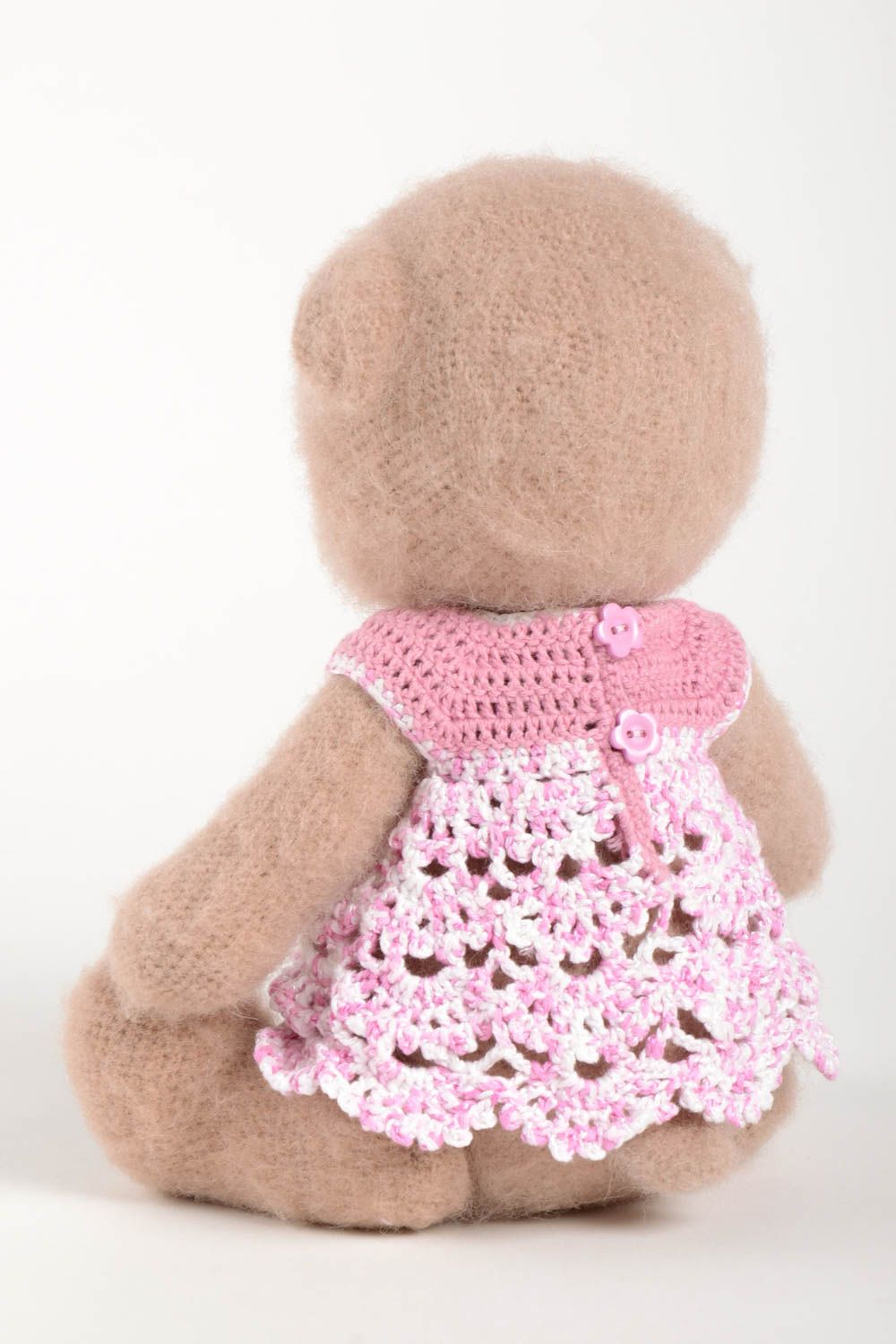 Kuschel Tier handmade Häkel Spielzeug Geburtstag Geschenk Textil Spielzeug Bär foto 4