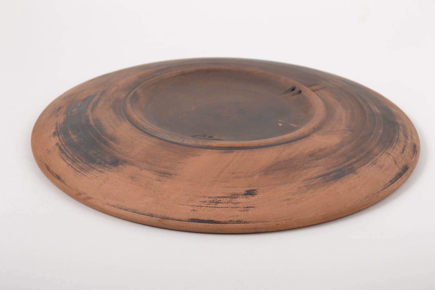Handmade flacher Teller Keramik Geschirr bemalt für Küchen Deko Vögel schön foto 4