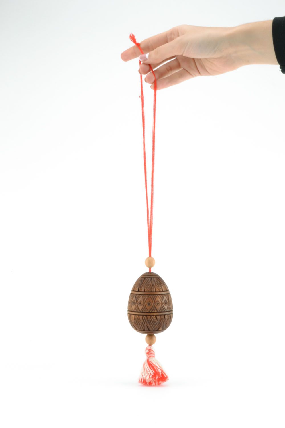 Interior pendant in the shape of wooden egg photo 2