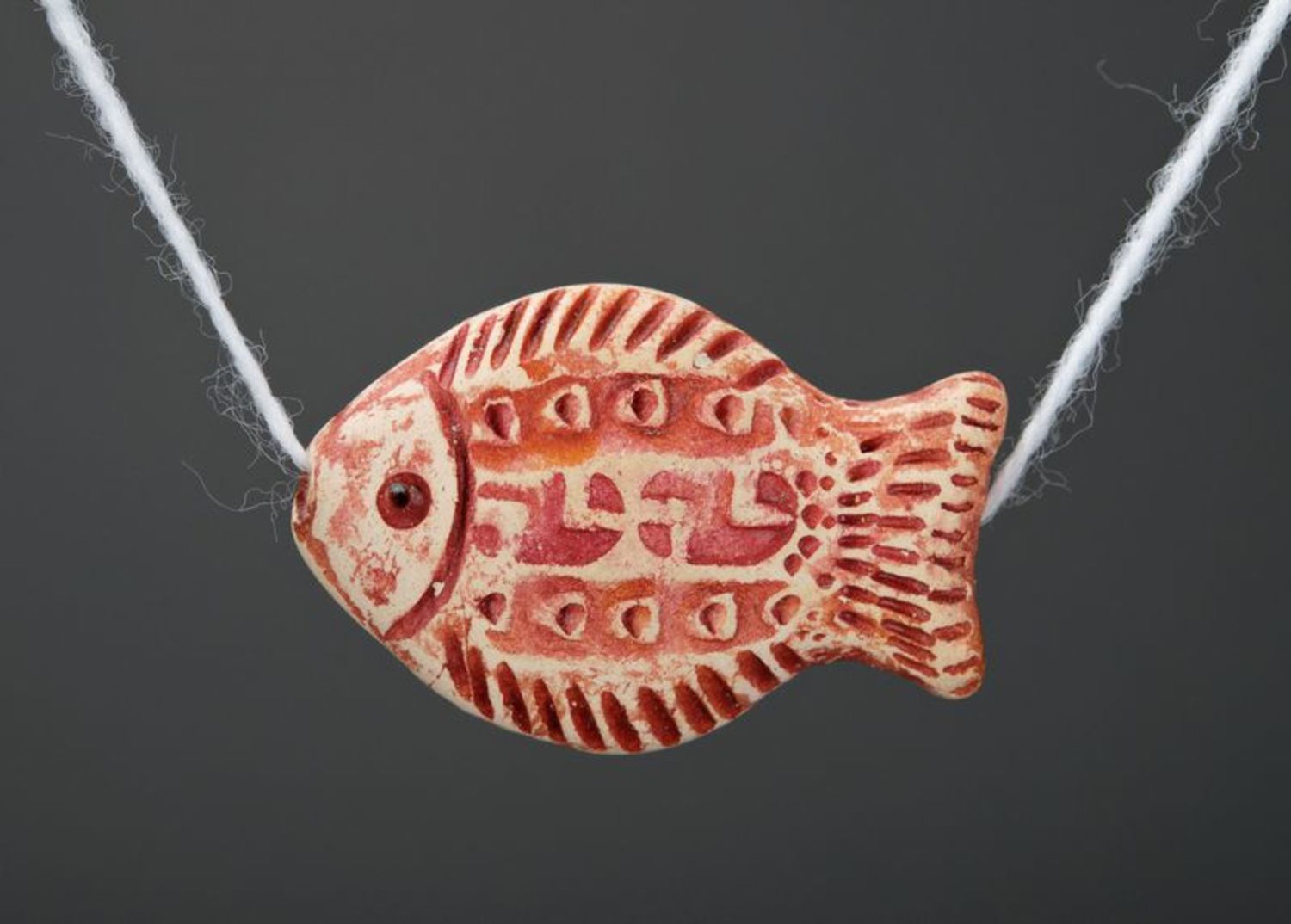 Ceramic pendant Fish photo 3