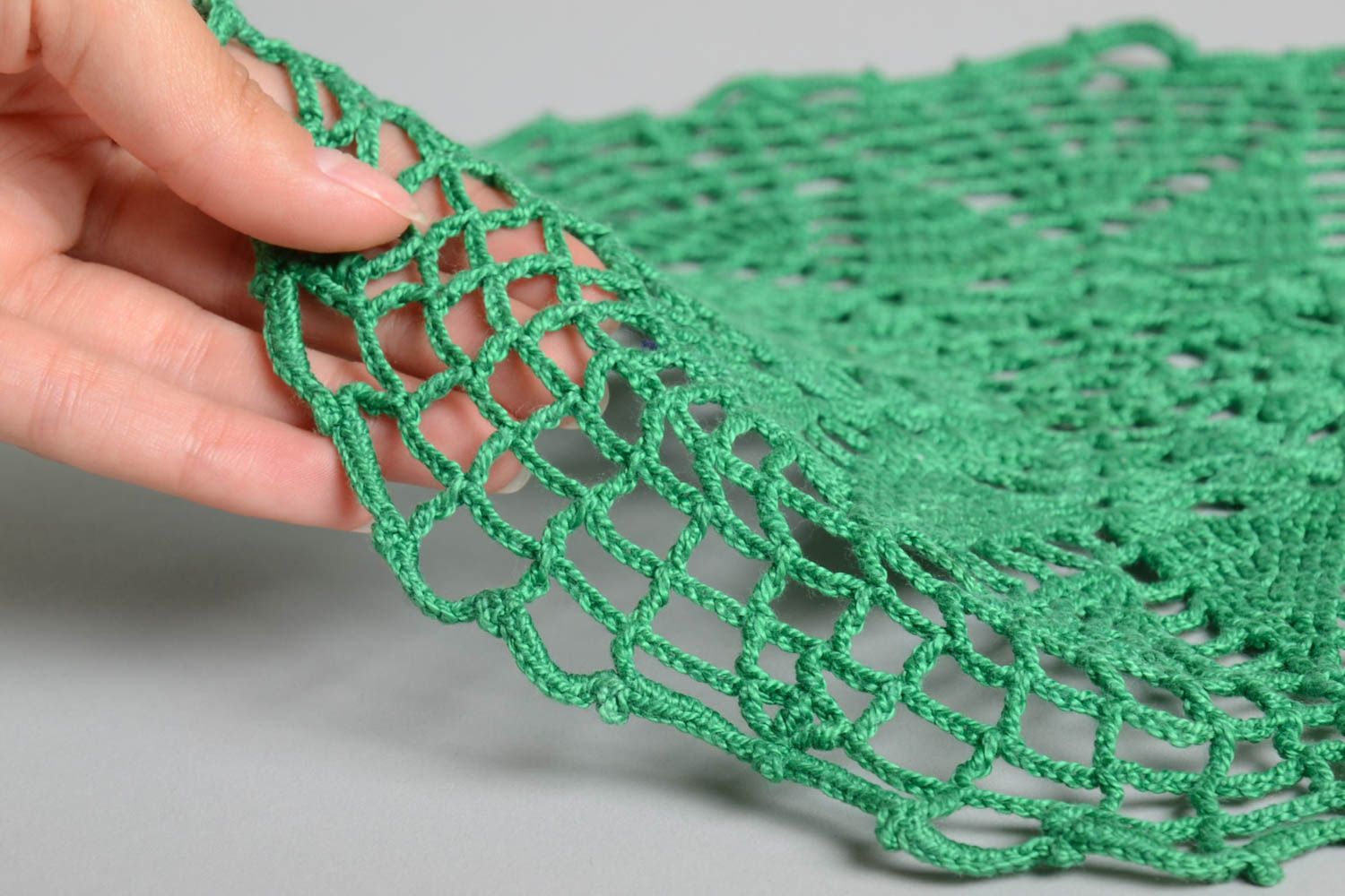 Servilleta crochet hecha a mano textil para el hogar decoración de mesa foto 3