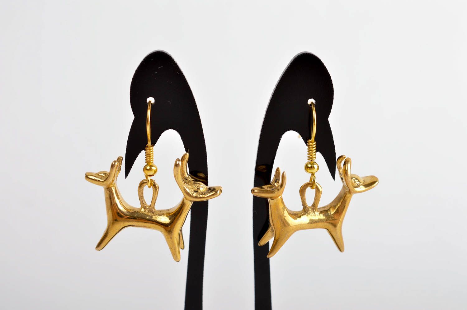 Handmade lange Ohrhänger Metall Schmuck Ohrringe für Damen stilvoll modisch toll foto 2
