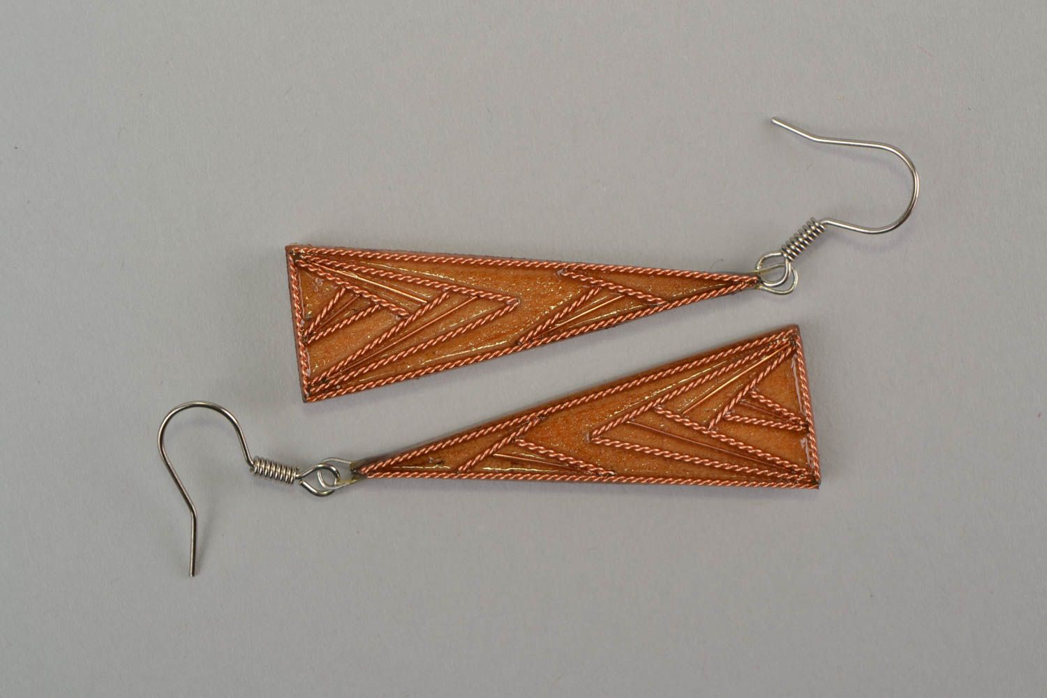 Handmade earrings dangling earrings wooden jewelry birthday gift for her photo 2