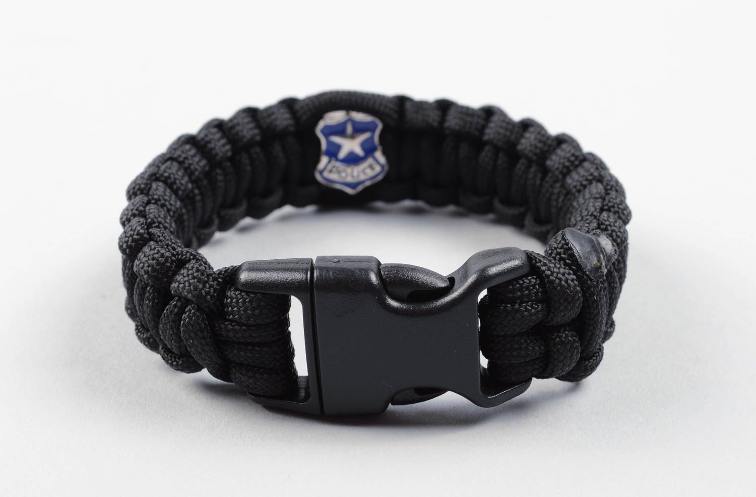 Handmade male accessory designer black bracelet paracord survival bracelet photo 3