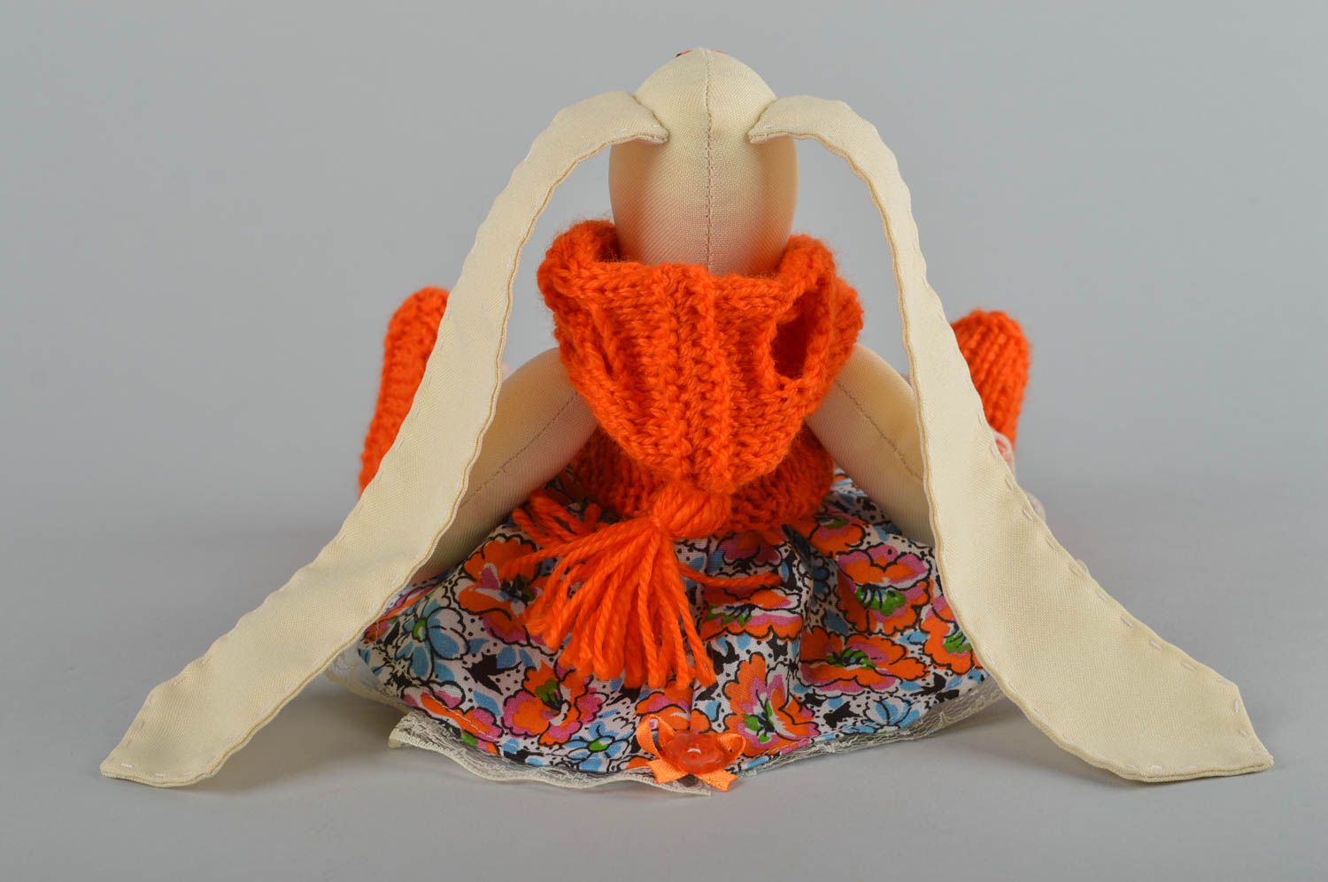 Kuschel Tier handmade Stoff Kuscheltier in Form vom Hasen Geschenk für Kinder foto 5