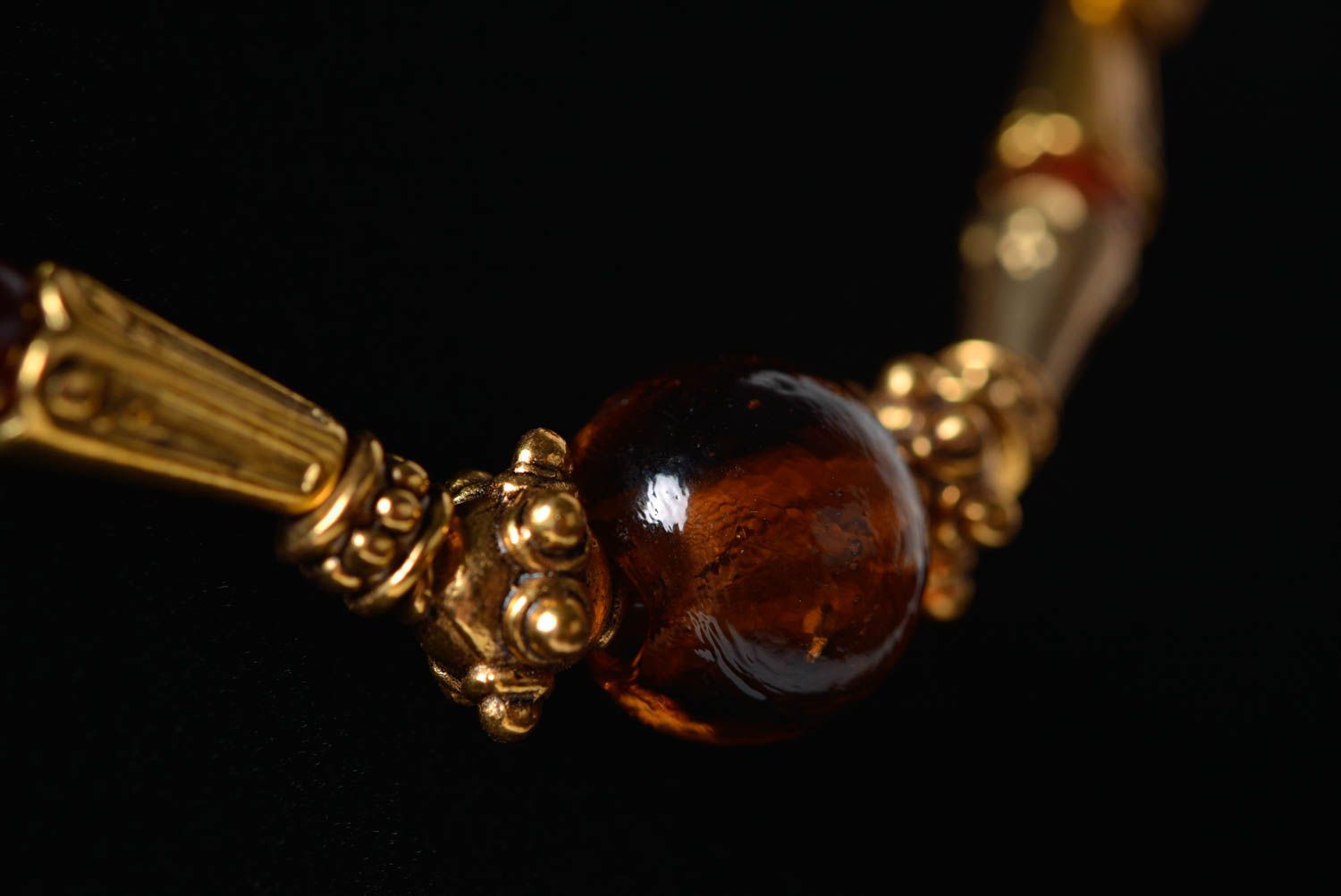 Handmade beaded necklace designer natural stones jewelry present for women photo 4