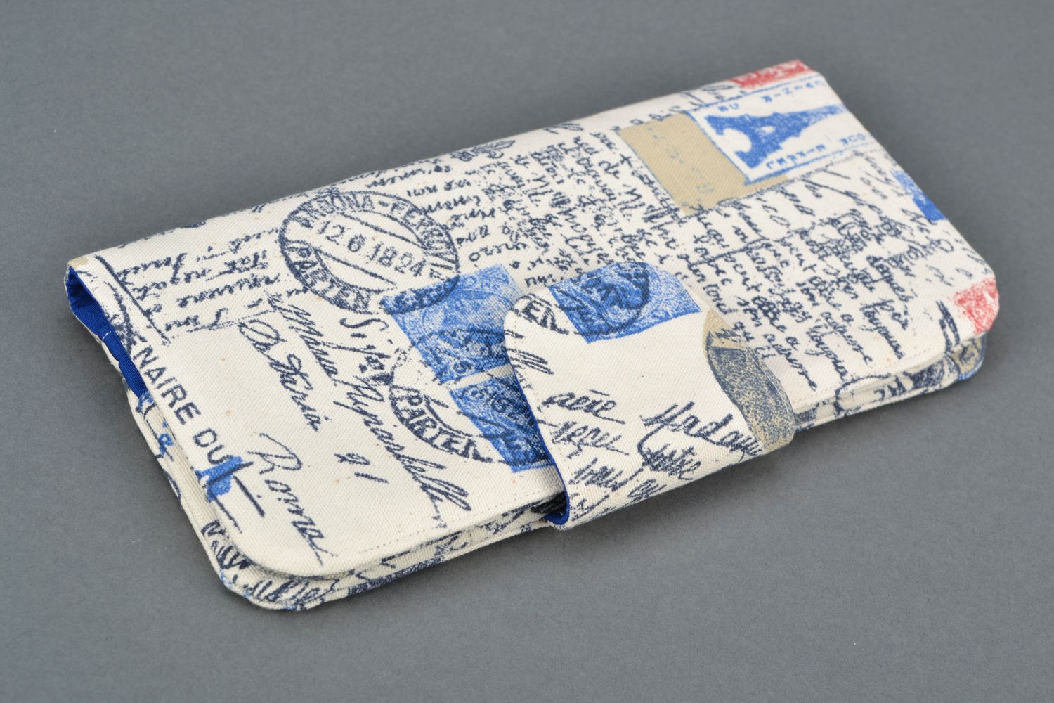 Handgemachte Clutch Tasche aus Stoff mit Muster für Frauen foto 2