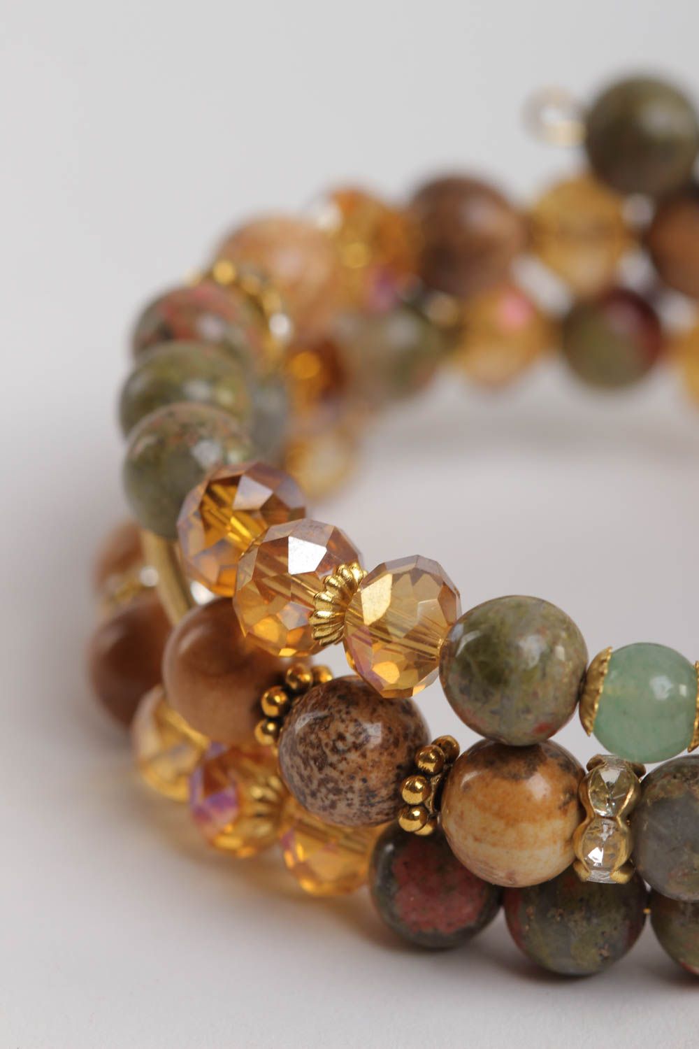Stylish handmade gemstone bead bracelet artisan jewelry designs gifts for her photo 3