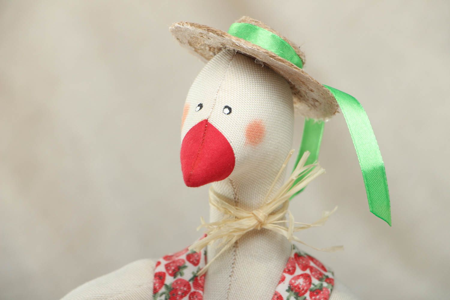 Homemade soft toy Easter Goose photo 3