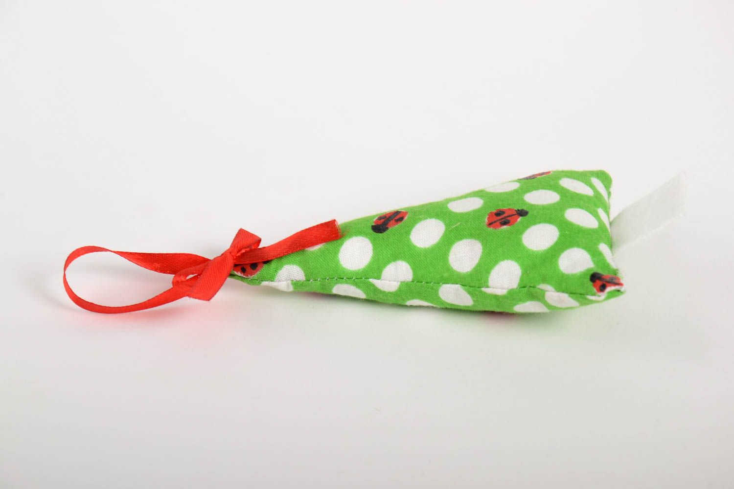 Зеленая елочка ручной работы мягкая игрушка декор для дома мягкая подвеска фото 6
