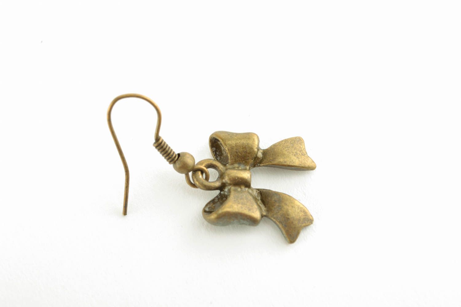 Metal earrings Bows photo 2