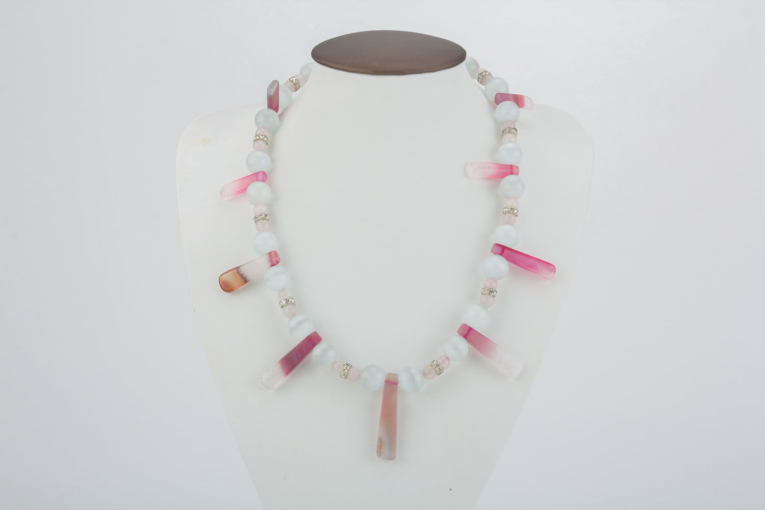 Beautiful necklace made of natural stones photo 1